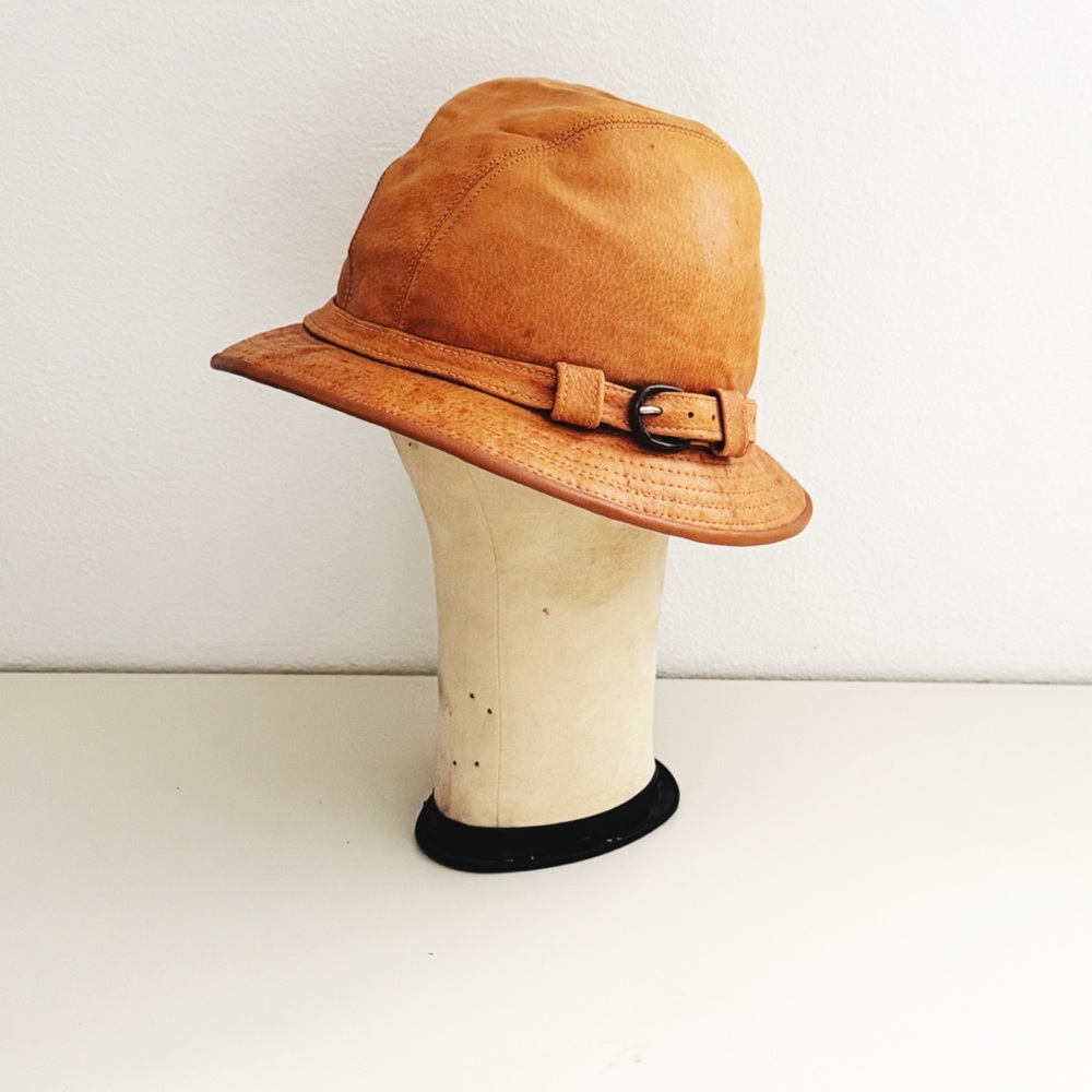 Vintage Country Gentlemen Leather Rain Hat